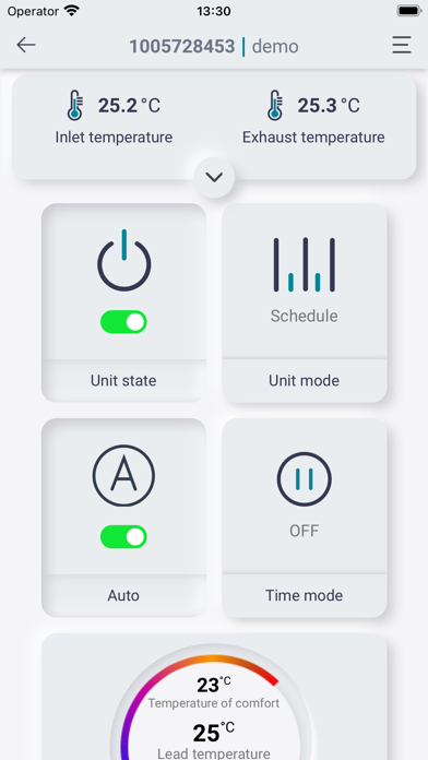 ProAirVENT Connect Screenshot