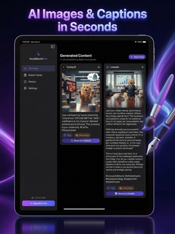 SocialGenie Pro: AI Captions iPad screenshot