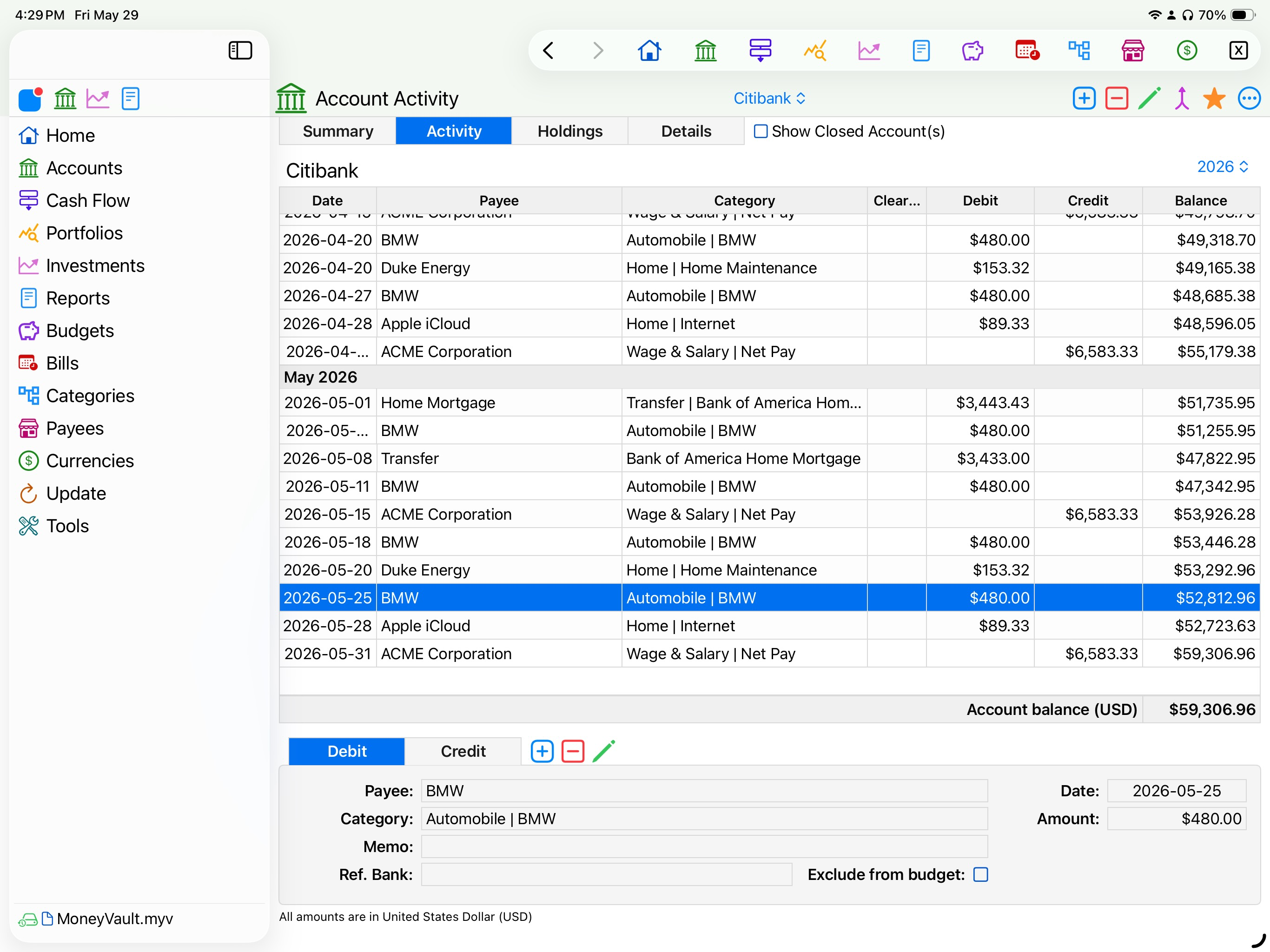 MoneyVault screenshot 4