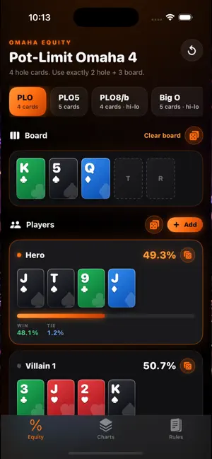 PLO Pro: Omaha Calculator screenshot 3