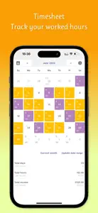 Timesheet: Pay hour calculator screenshot #1 for iPhone