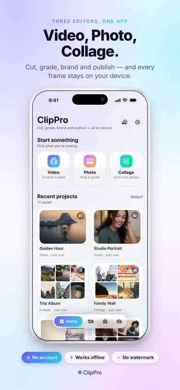 ClipPro: Video & Photo Editor screenshot 1 of 10