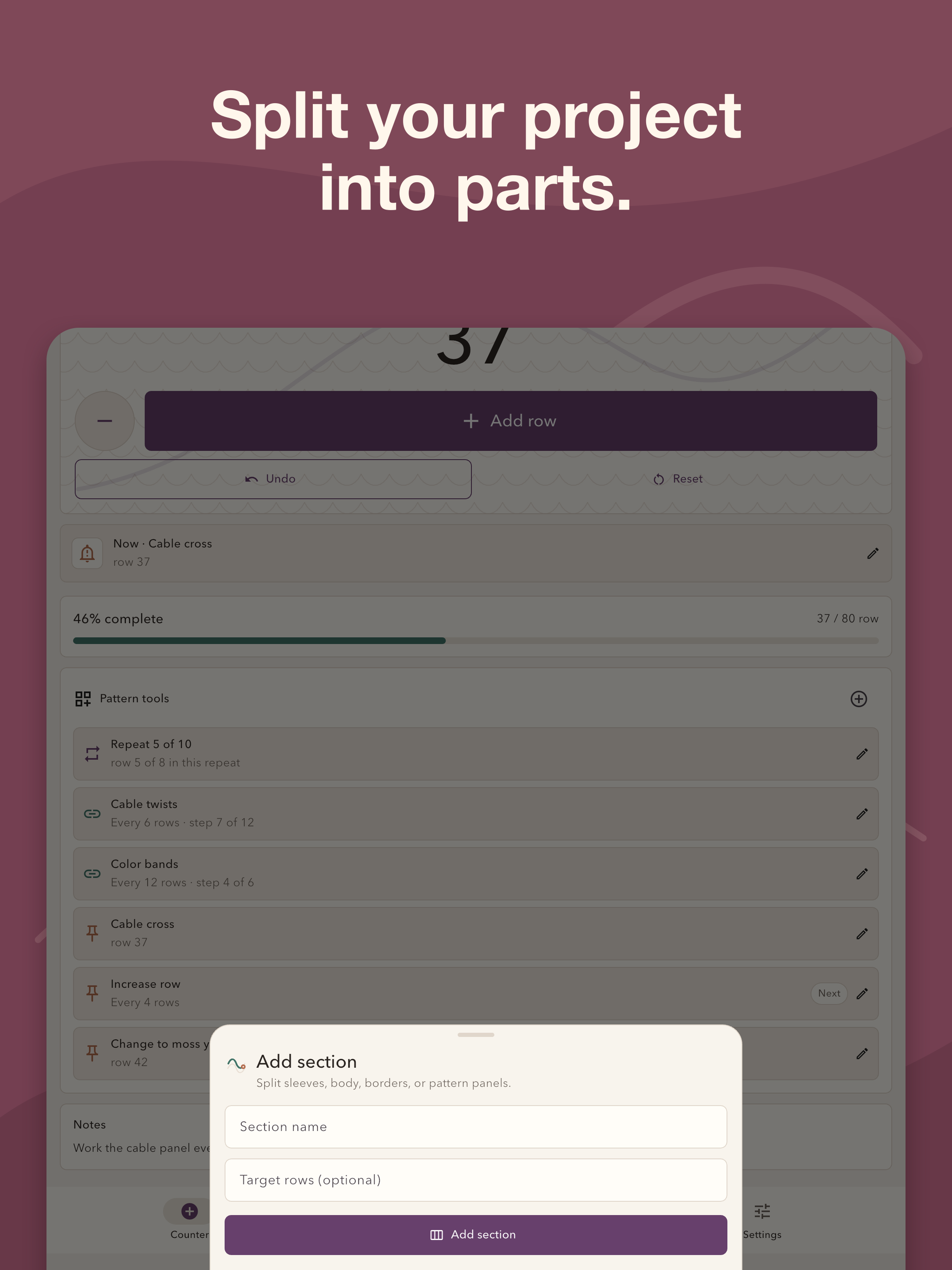 Stitchline: Row Counter