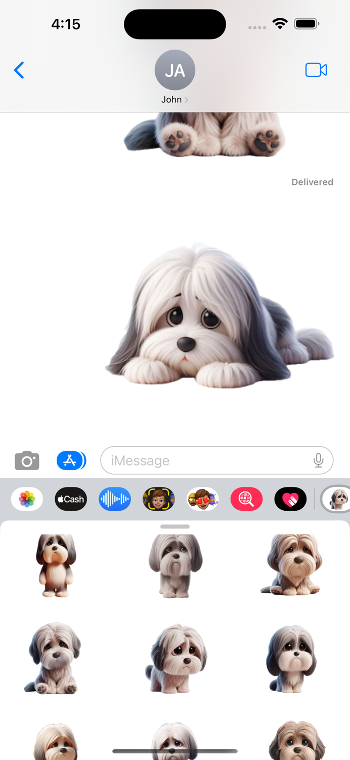 Sad Havanese Stickers