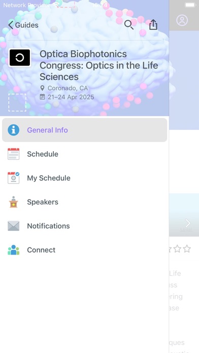 Optica Events Screenshot