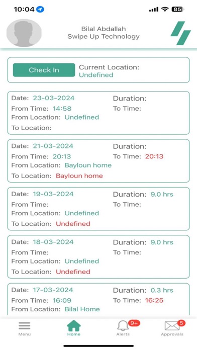Swipe up Technology HRMS Screenshot