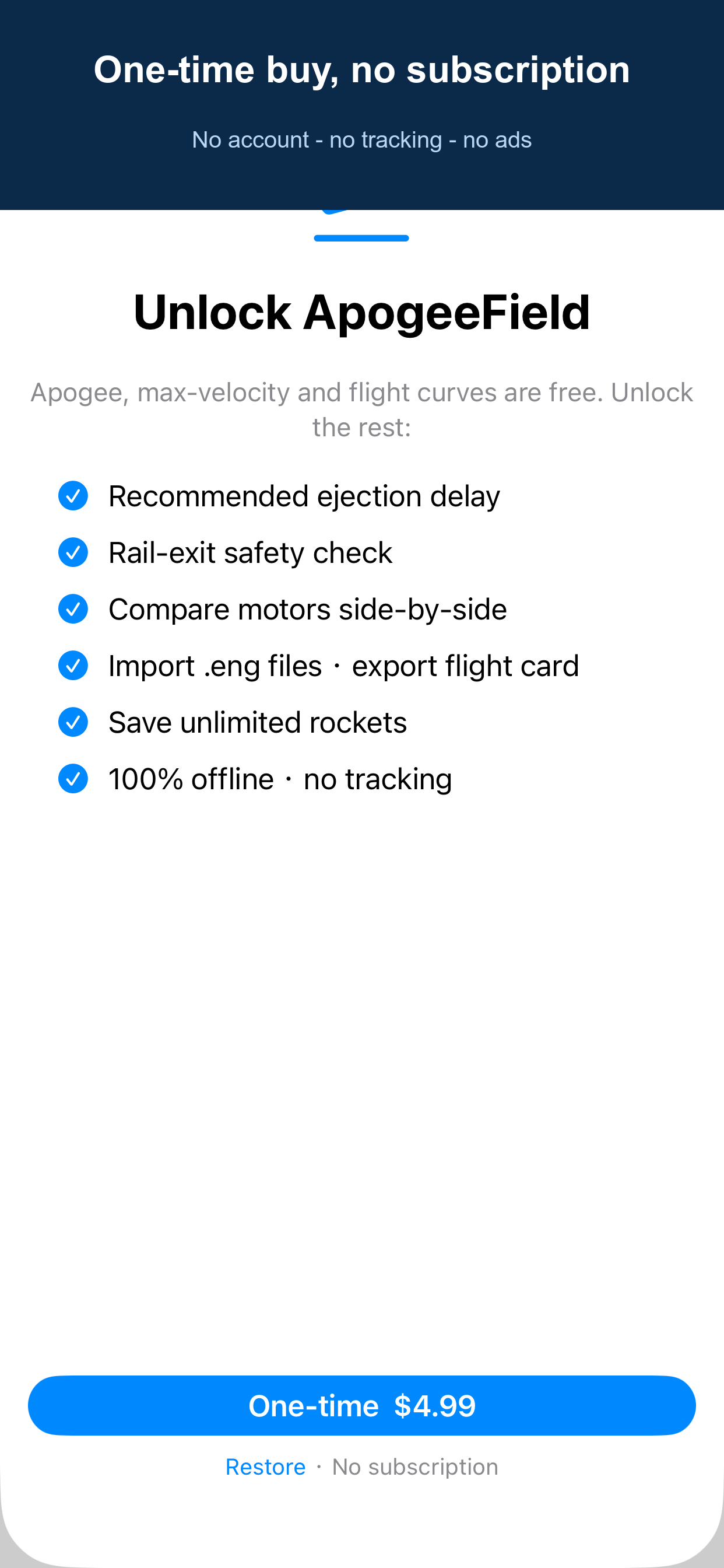 Rocket Calculator: ApogeeField screenshot 4