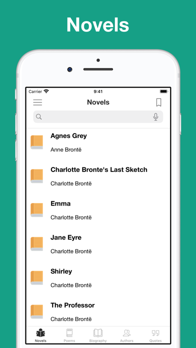 Screenshot 1 of Brontë Sisters' Novels, Poems App
