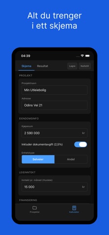 Utleiekalkulator Norge screenshot