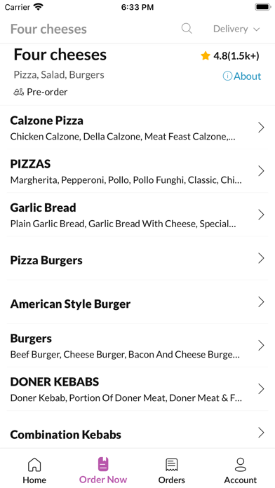 Four Cheeses Screenshot