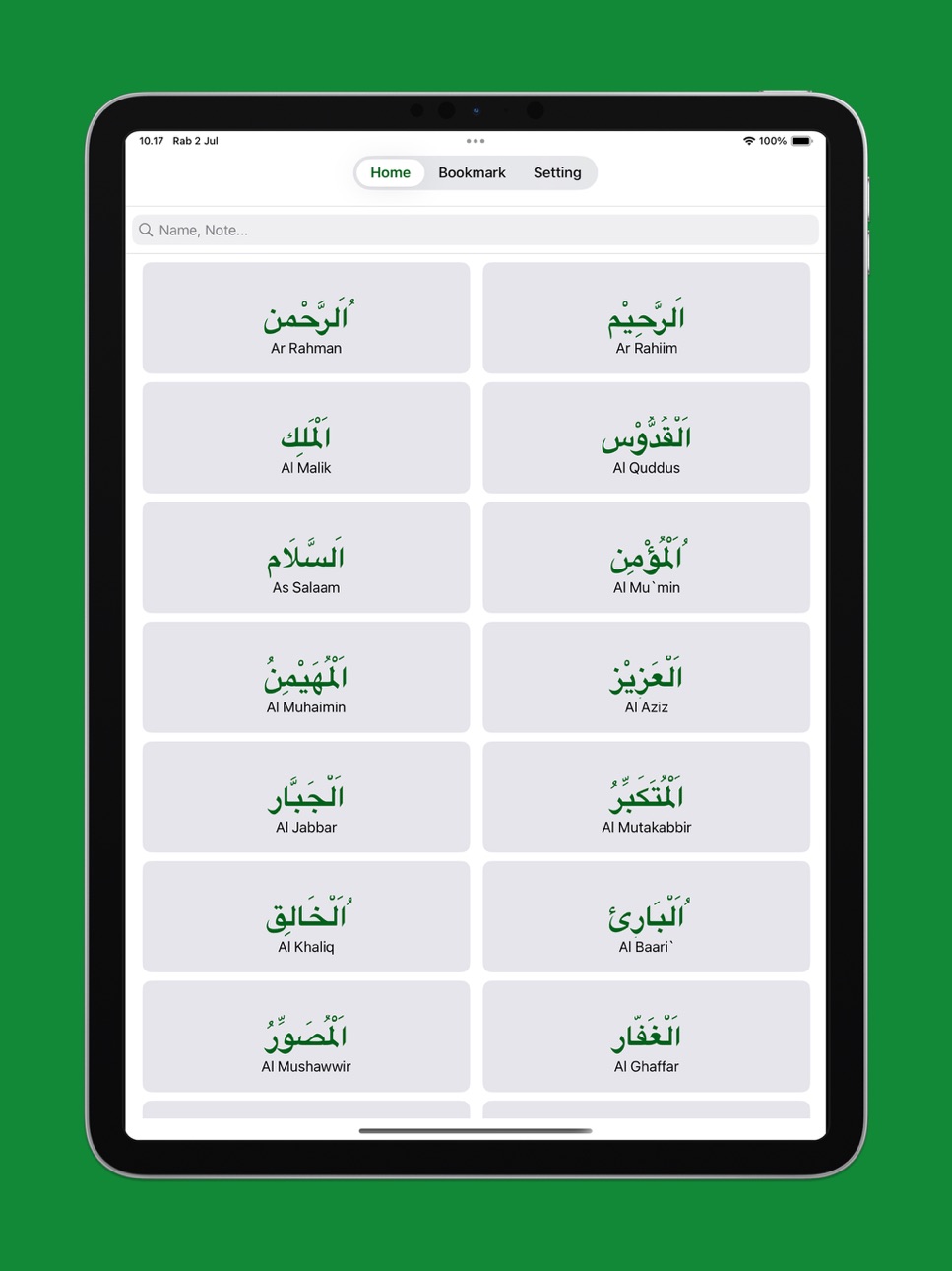 iPad screenshot