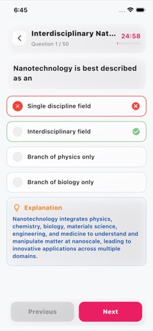 Nanotechnology Basics Practice screenshot