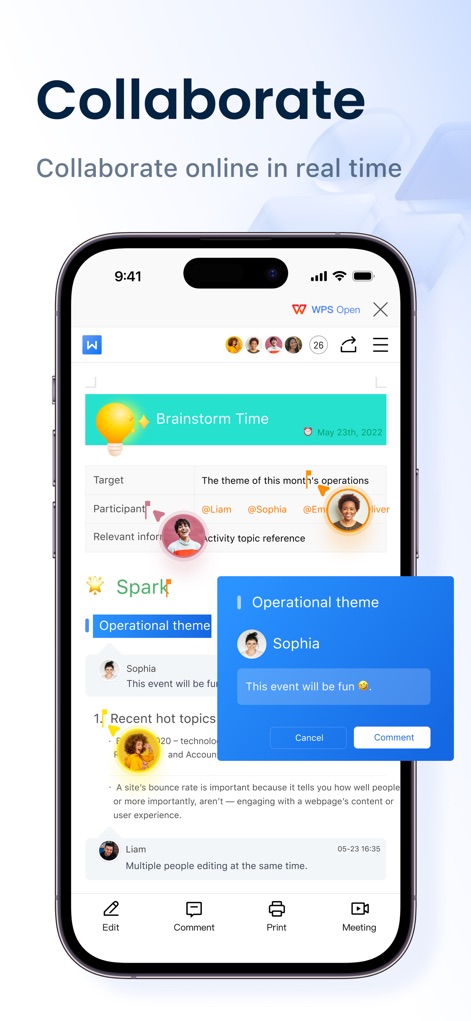 WPS Office: PDF, Docs, Sheets - Real-time Collaboration