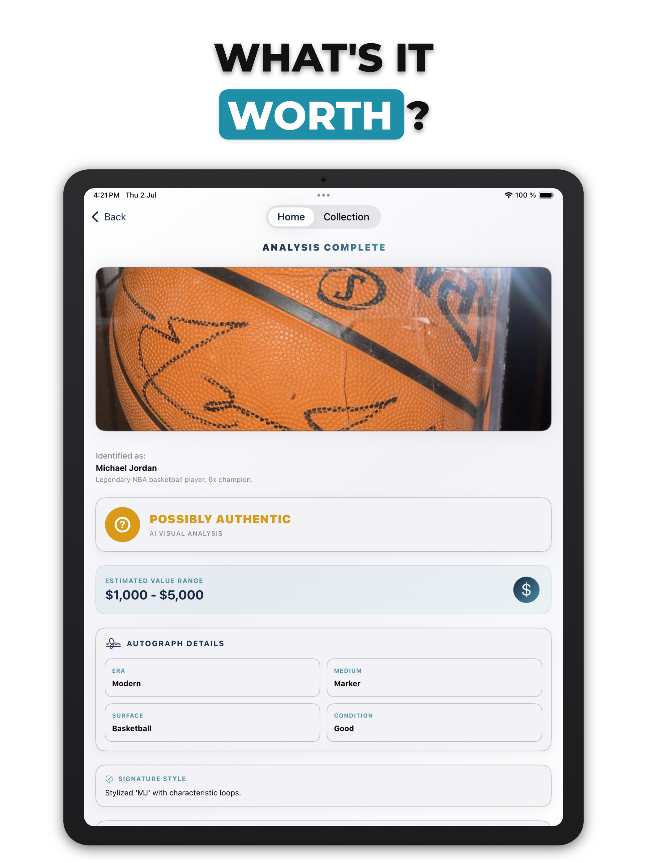 Autograph Identifier - Scanner