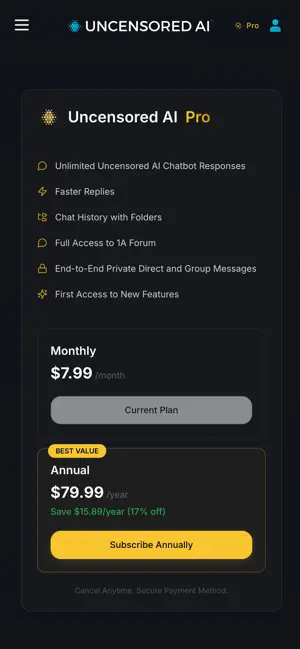 Uncensored AI iPhone screenshot 6