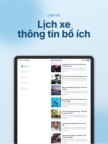 Lịch Xe iPad screenshot 1