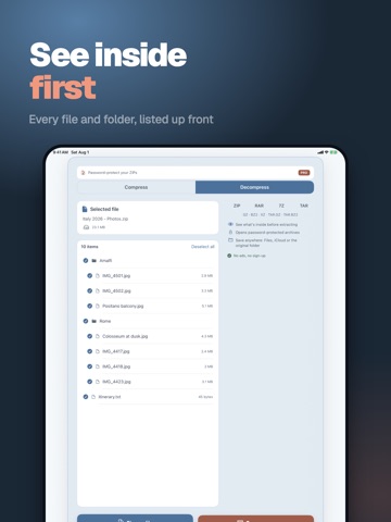 ZIP & RAR Extractor Unzip File iPad screenshot
