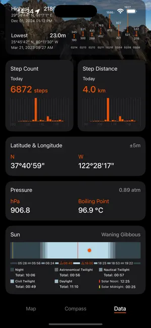 Compass Pro - GPS Altimeter iPhone screenshot 5