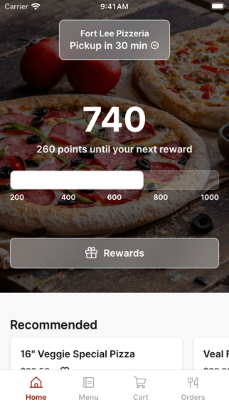 Fort Lee Pizzeria iPhone screenshot 1 - Food & Drink app