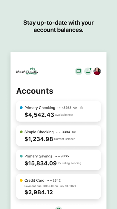 Mid-Minnesota Online Banking Screenshot