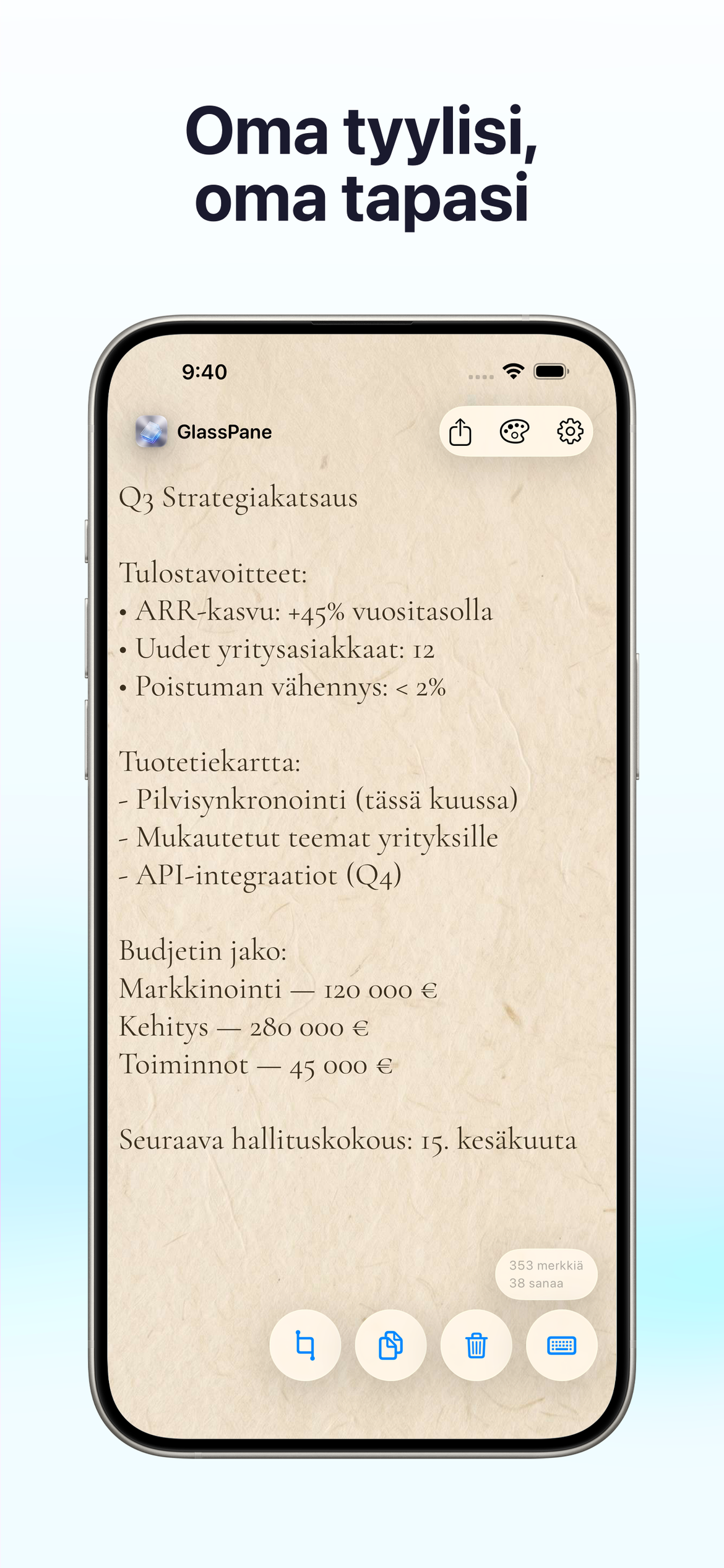 Sinun tyylisi, sinun tapasi