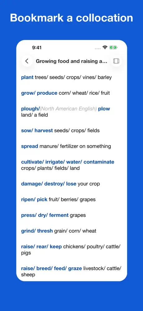 《English Collocations By Topics》App screenshot 6