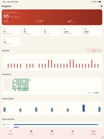 Crucista: Crucigramas Español iPad screenshot