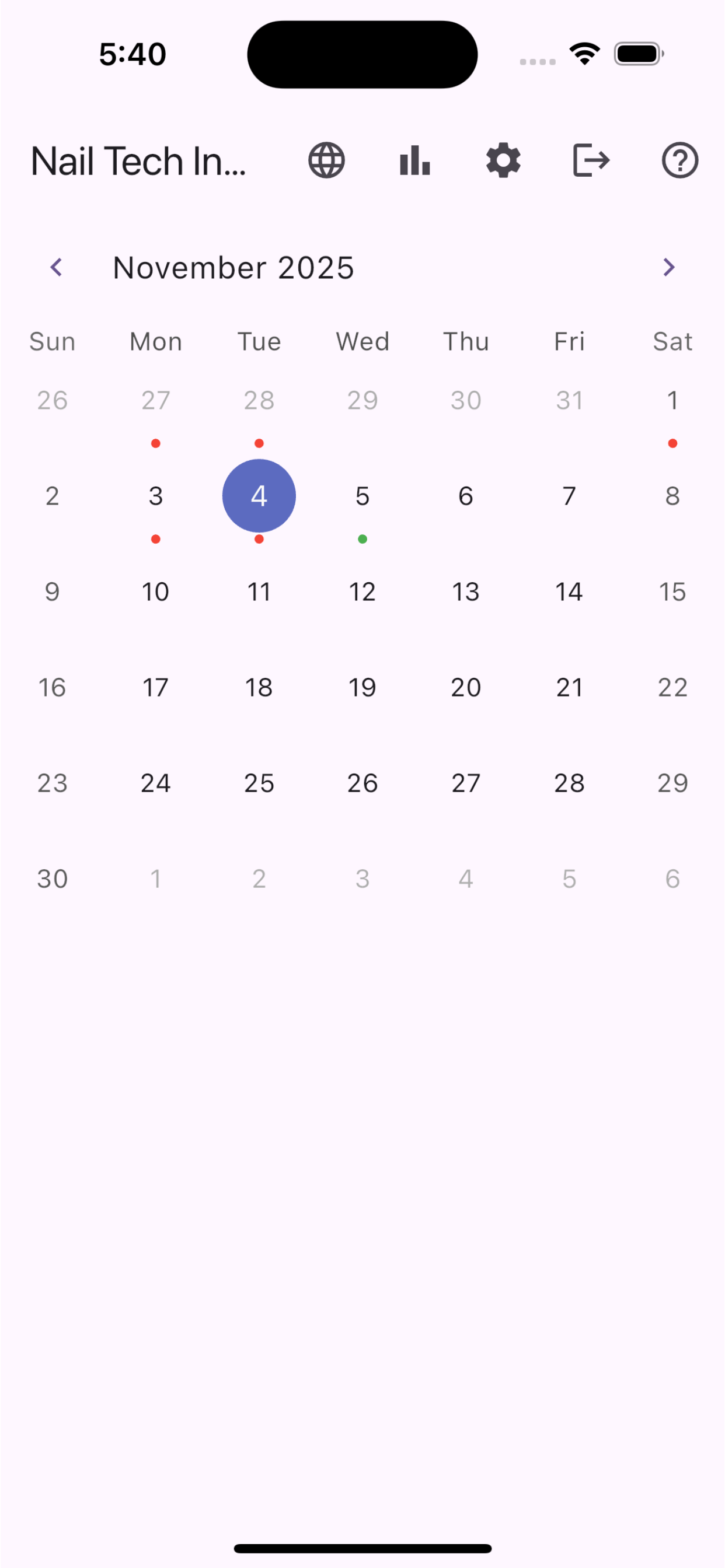 Nail Tech Income Tracker