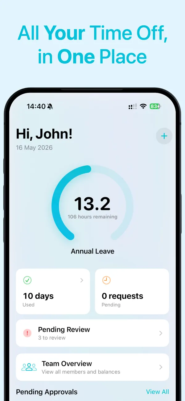 Screenshot #1 pour TeamLeave: PTO & Leave Tracker