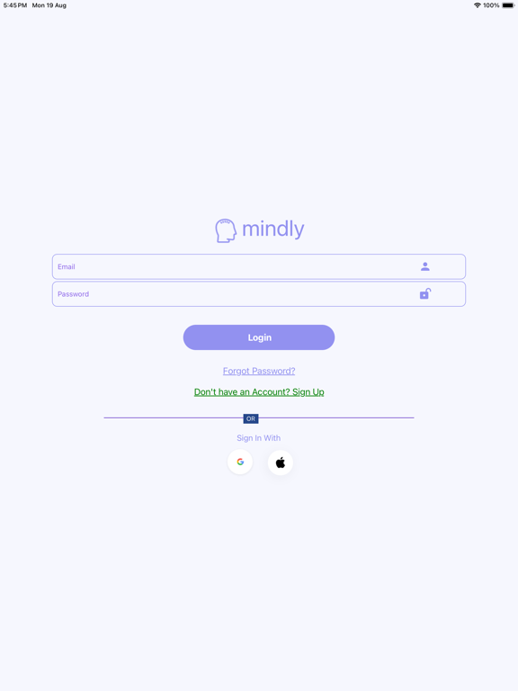 Mindly Care iPad screenshot 1 - Medical app