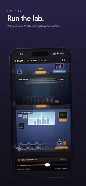 Lab Tycoon: AI Startup Sim screenshot 1