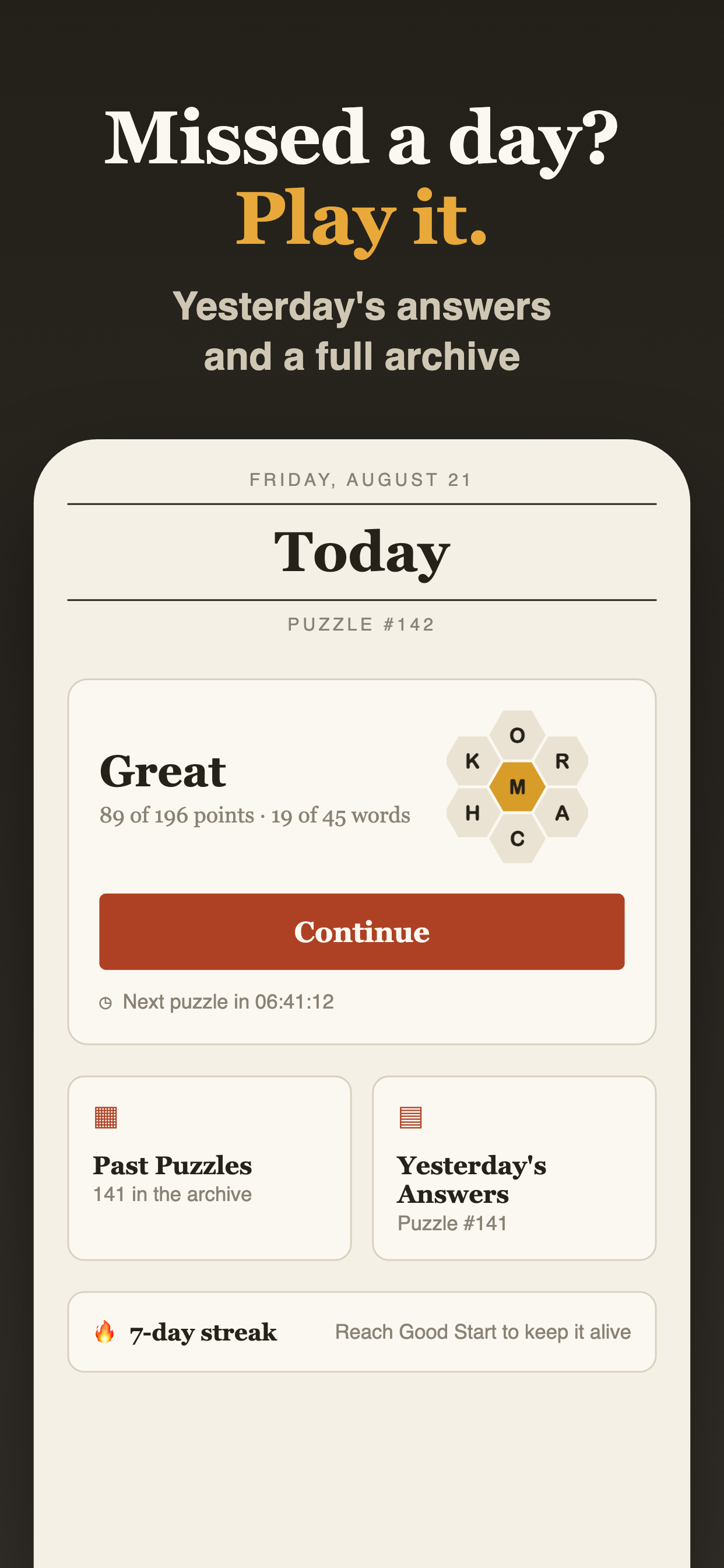 Spelling Bee Pangram Word Game screenshot 2