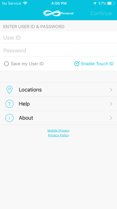 Infinity Bank for Personal Screenshot