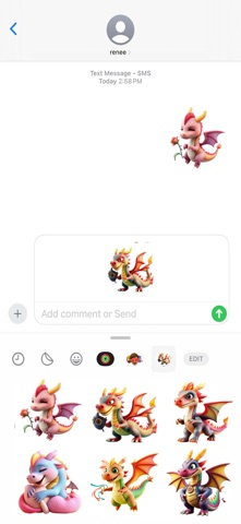 Rainbow Dragon Stickers iPhone screenshot