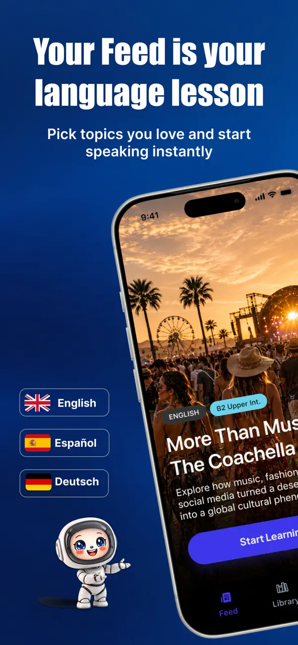 Screenshot #1 pour LingoFeed: AI Language Coach