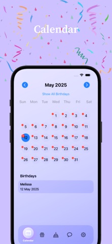 Happy Birthday! - Reminder iPhone screenshot