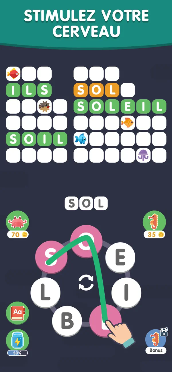 Screenshot #2 pour Mer des Mots : Jeux de Lettres