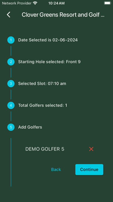 Online Golf App Screenshot