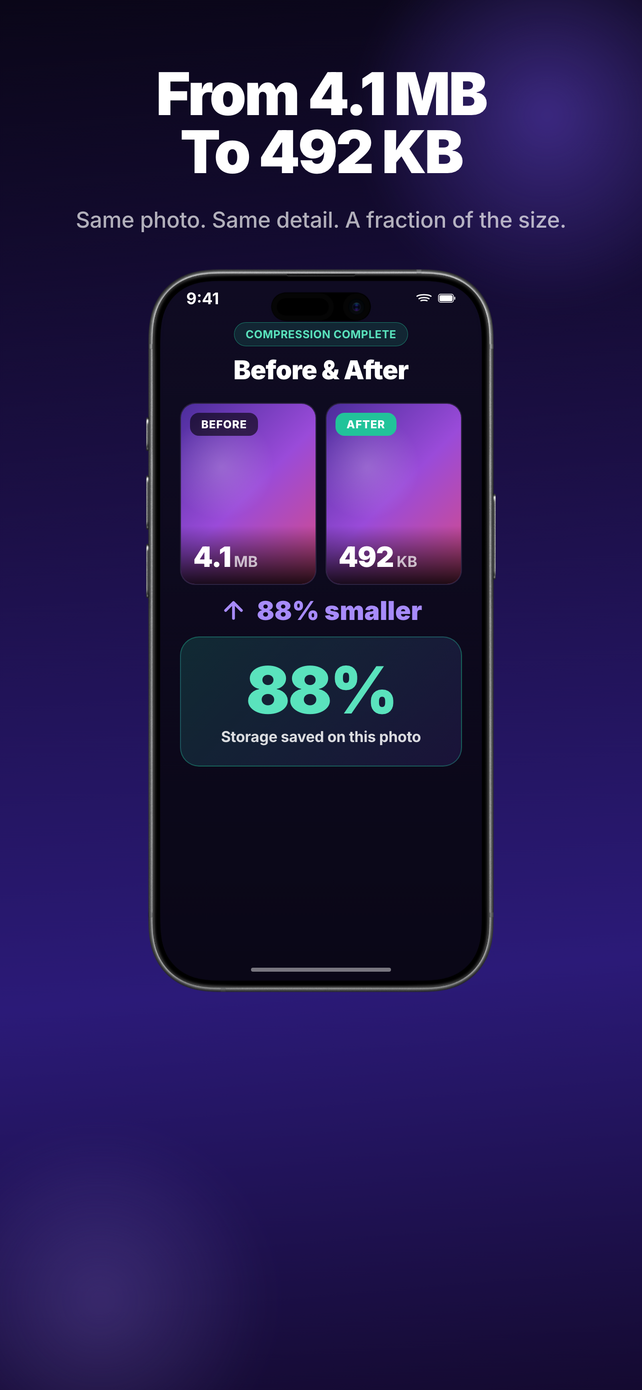 Photo Compressor: Shrink Size screenshot 3