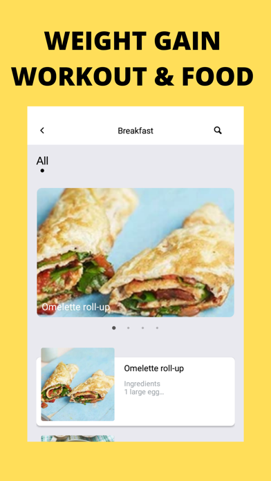 Weight Gain Workouts & Food Screenshot
