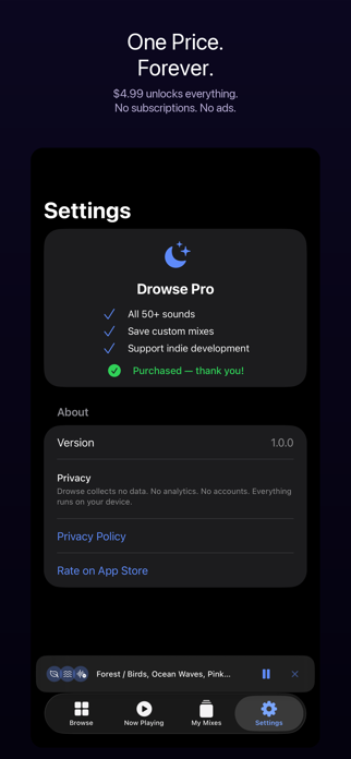 Drowse - Sleep Sounds Mixer Screenshot 5 of 5