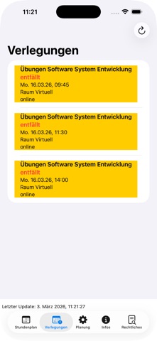 Stundenplan Hochschule Hof screenshot