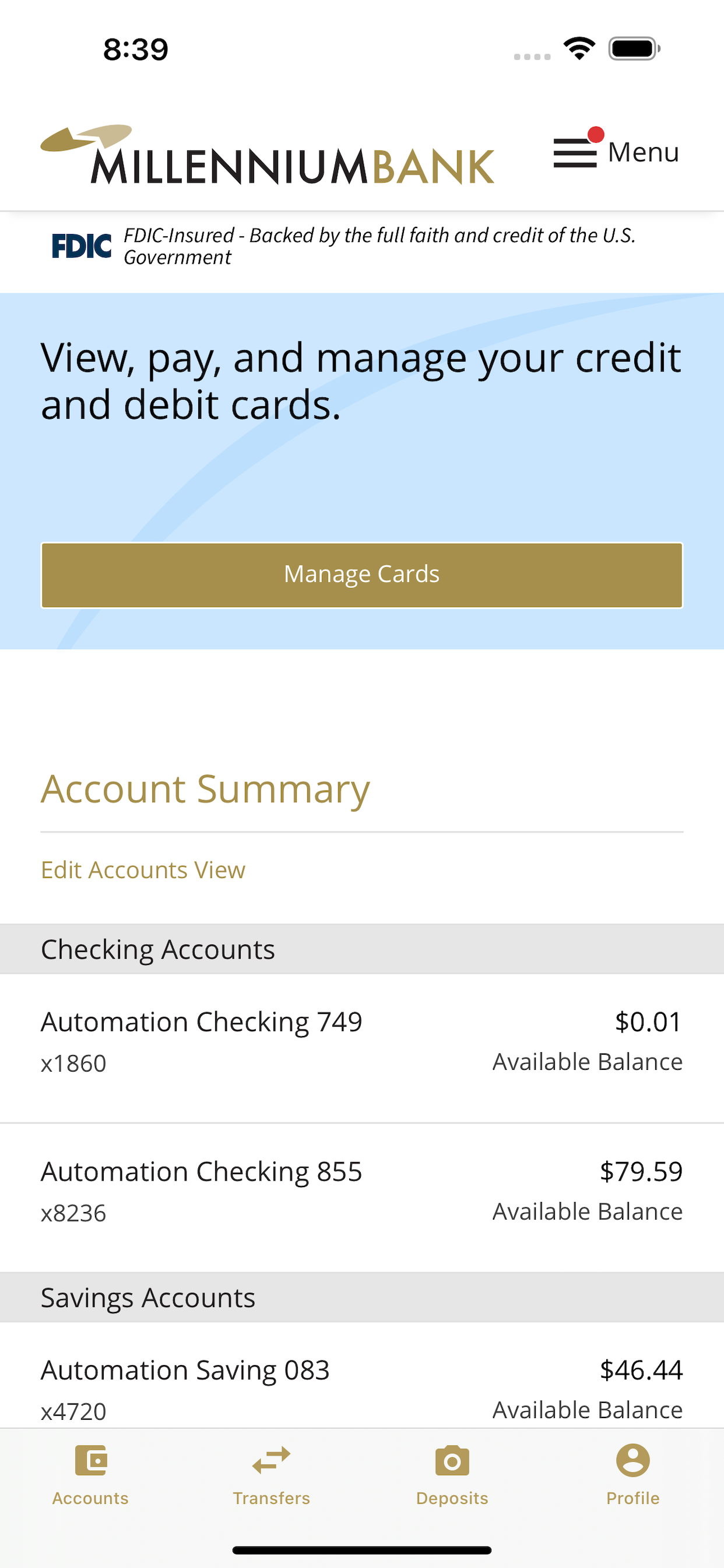 Millennium Bank screenshot 3