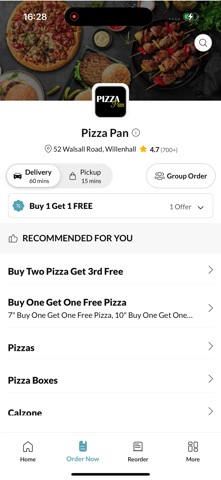 Pizza Pan Willenhall. Screenshot 2 of 4