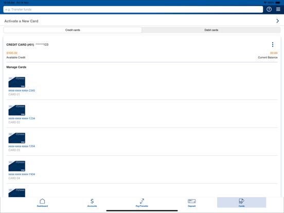 Credit Union of Colorado iPad screenshot
