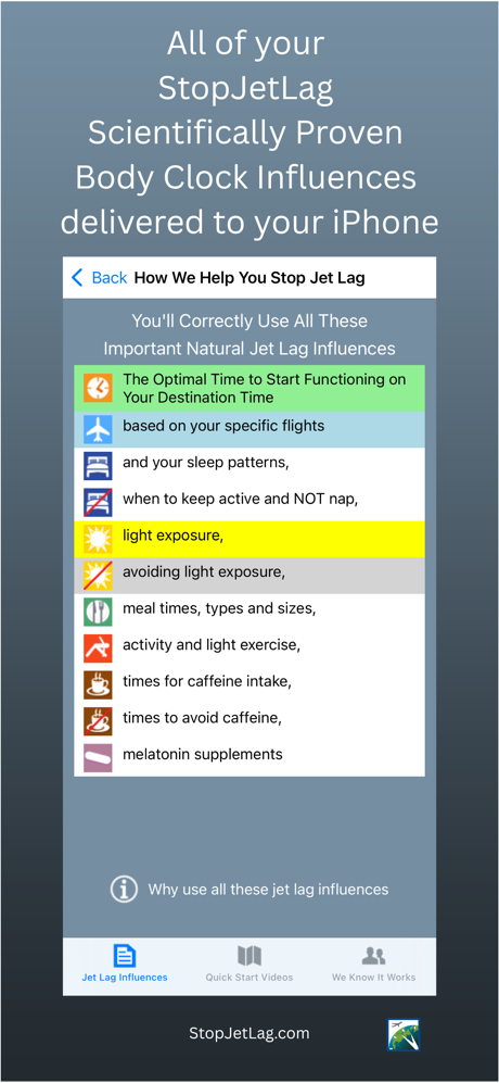 StopJetLag screenshot 1