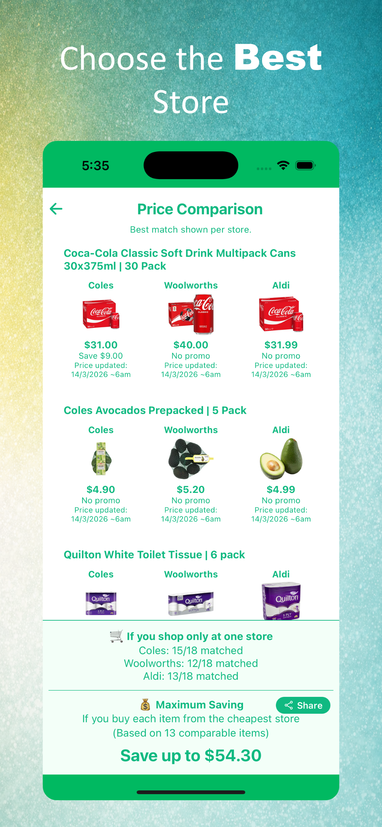 Aussie Grocery Price Compare screenshot 3