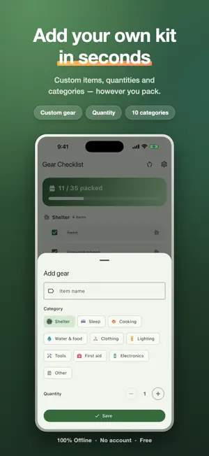 Trailpack: Camp Checklist screenshot 2