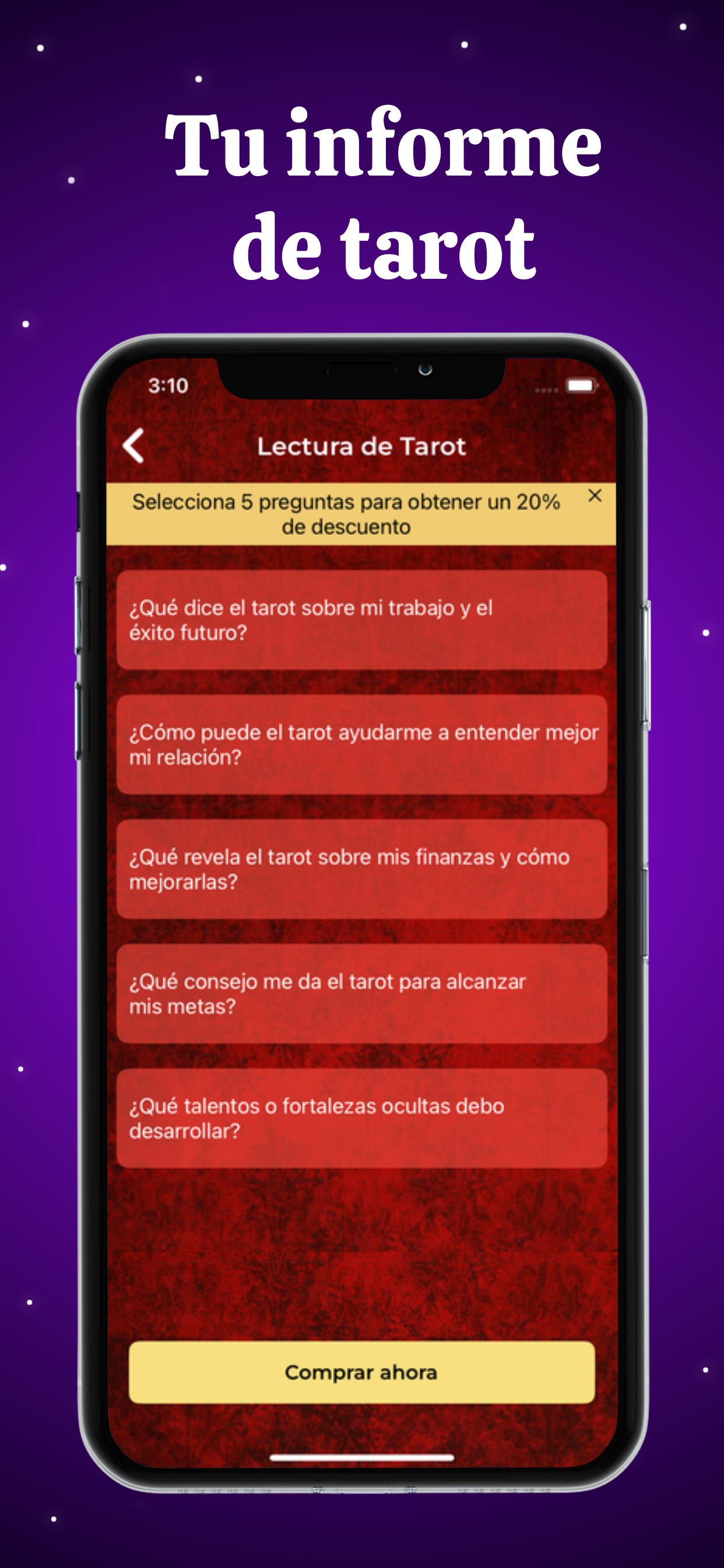 Lectura de cartas del tarot