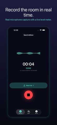 SpectraWave Recorder iPhone screenshot